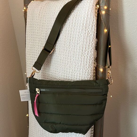Pretty Simple Jolie Puffer Bum Bag in Olive - Picture 7 of 7